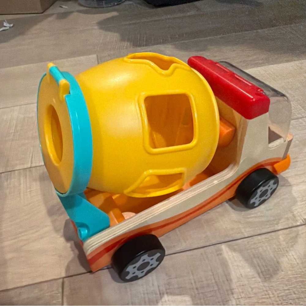 Yellow Shape-Sorting Cement Concrete Mixer Truck Toy by TOP BRIGHT